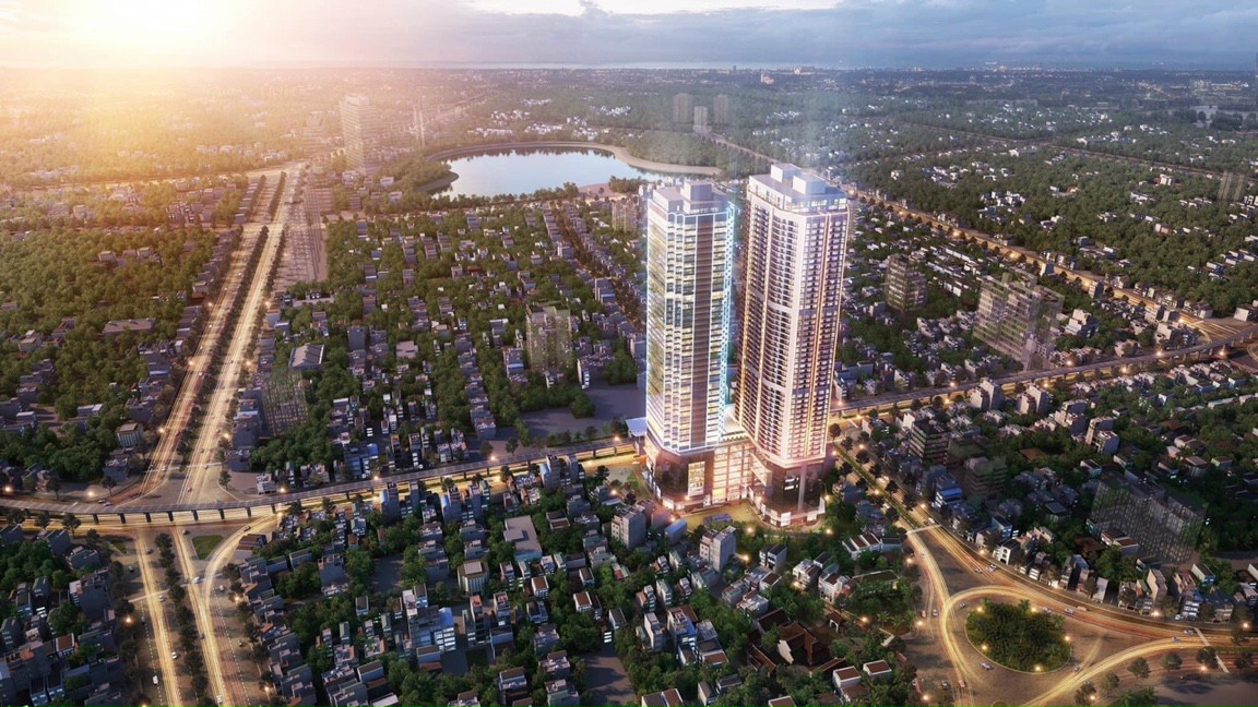 phối cảnh dự án discover skyline 302 cầu giấy