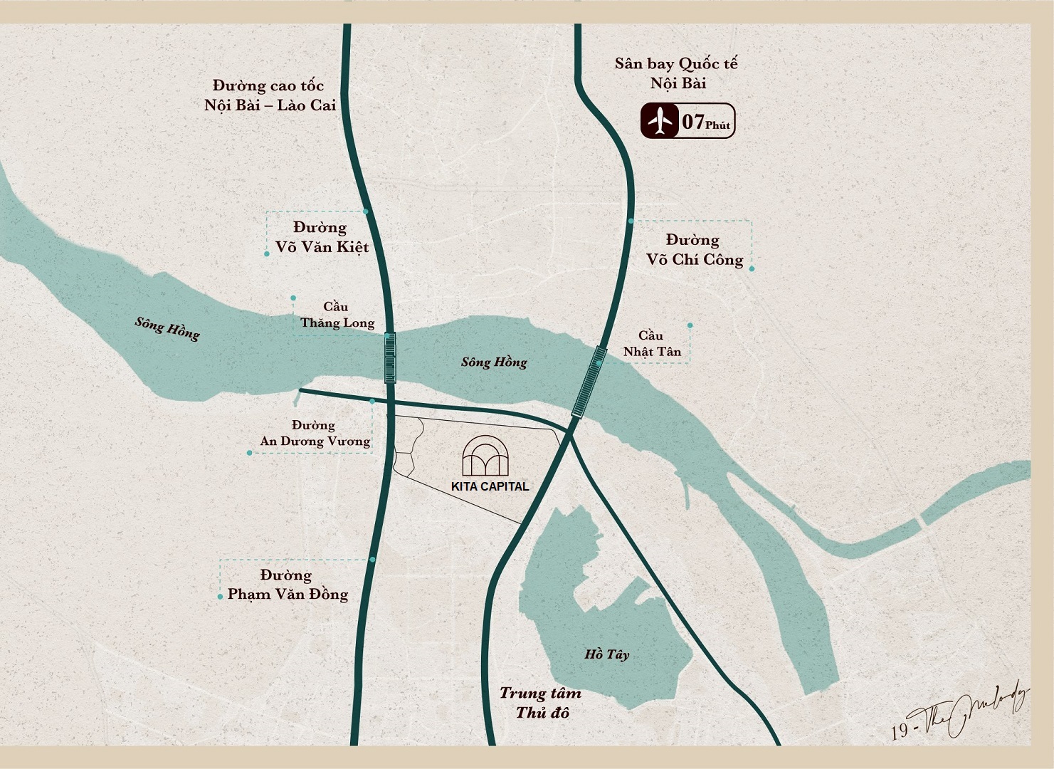 vị trí dự án kita capital ciputra