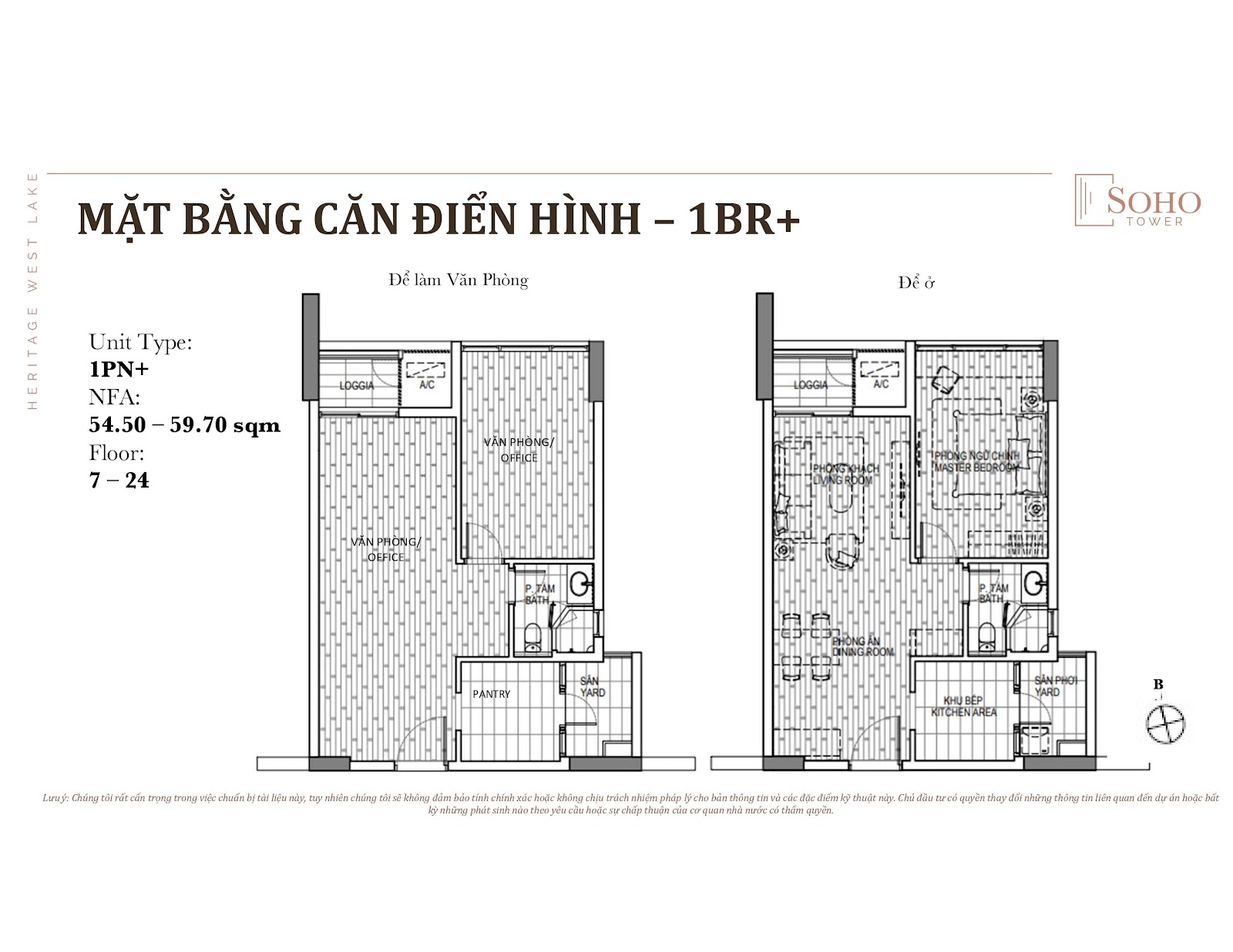 thiết kế căn hộ soho heritage west lake 