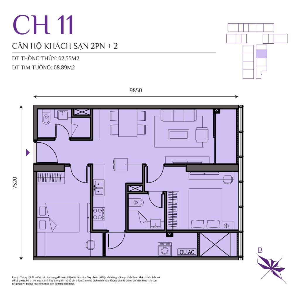 thiết kế căn hộ the ninety complex 90 đường láng