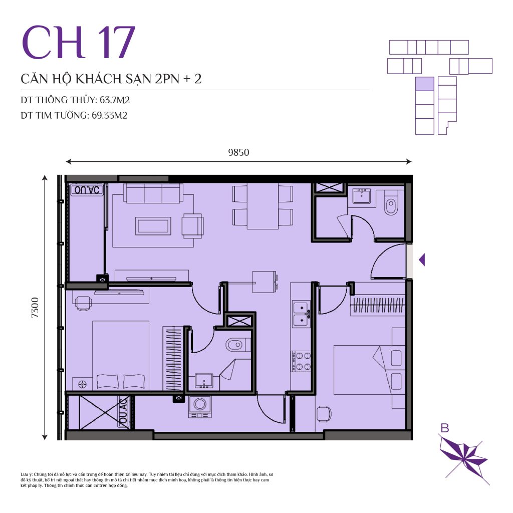 thiết kế căn hộ the ninety complex 90 đường láng